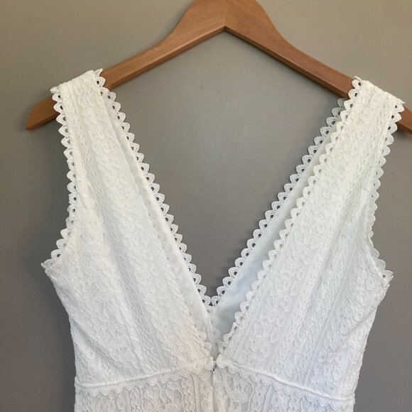 Lulu's Infinite Bliss Ivory Lace Backless Trumpet Maxi Dress S (tailored) - Picture 9 of 11